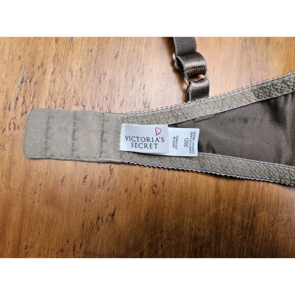 Vintage Victoria Secret Bra 36D Floral Lace Rosette Push Up Underwire 3623 Satin - Picture 3 of 7